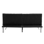 ZUN WOOD FRAME, STAINLESS LEG, FUTON, SOFA BED BLACK W2297P247597