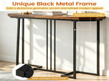 44in Modern Console Sofa Table, Waterproof Scratch-Resistant Top, Sturdy Metal Frame with Anti-Slip 70212505