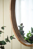 24" x 36" Oval Wall Mirror with Wood Frame, Farmhouse Wood Mirror for Bathroom Entryway Console Lean W2078126447