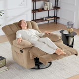 ZUN 360&deg; Rocking Swivel Rocker Recliner Chair, Oversized Recliner Chairs,Overstuffed Manual Nusery T2694P181965