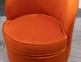 Wania Contemporary Velvet Swivel Chair, Orange T2574P164514