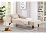 Modern Chaise Lounge Chair Velvet Upholstery W1097124938