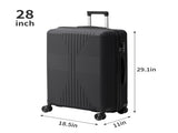 PP Trolley Case 20in 24in 28in 3PCS Suitcase Set Black 99782391