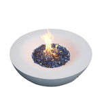 ZUN 42 Inch Outdoor Concrete Propane gas Fire Pit bowl in Antique white color W2620P182362