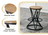 Single package bar, table, chair set.31.5-inch wood grain MDF tabletop with black metal frame, W1151P434793