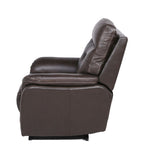 Contemporary Top-Grain Leather Recliner Set - Power Footrest, Power Headrest - Control Panel, USB B081109557