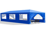 10'x30' Outdoor Party Tent with 8 Removable Sidewalls, Waterproof Canopy Patio Wedding Gazebo, Blue 65785384
