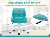 Ergonomic Kids Desk Chair, 16.5-21 Adjustable Height Mesh Study Chair Turquoise 34897133