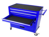 4 DRAWERS MULTIFUNCTIONAL TOOL CART WITH WHEELS-BLUE W110280933