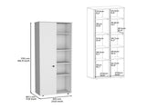 DEPOT E-SHOP Cary 67" H Kitchen Storage Cabinet With One Door, Five Interior Shelves and Five B097P167412