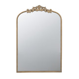 ZUN 24" x 36" Gold Arch Mirror, Baroque Inspired Wall Decor for Bathroom Bedroom Living Room W2078123418