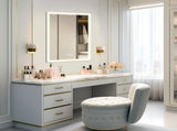 Bright LED Bathroom Mirror 32" x 24" Front Light, 5 Mins Defog, Full HD Reflected, 3 Colors 56378968