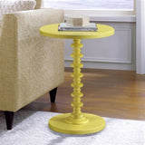 Salisa Yellow Round Wooden Side Table B062P185725