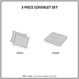 2 Piece Quilt Set Grey Twin/Twin XL B035129037