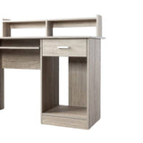 Gray particleboard 110*50*95cm one-draw two-layer computer desk 64191892