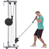 ZUN Lat Pulldown Machine Home Gym Fitness Silver 94538417