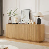 Sideboard Storage Cabinet TV Stand with wave pattern Buffet Cabinet Wooden Vertical Striped Cabinet W1162P323742