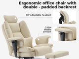 Office Chair 200 kg PU Leather Computer Chair with Lumbar Support and High Backrest, W2367P290466