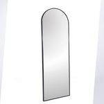 ZUN Black 71x27.5 inch metal arch stand full length mirror W2203P156455