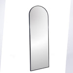 ZUN Black 71x23.6 inch metal arch stand full length mirror W2203P156450