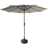 9' Outdoor Patio Aluminum Umbrella, Outdoor Table Umbrella,Market Umbrella with 8 Sturdy Ribs, UV W2911P277284