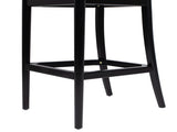 Panama 30.5" Curved Back Cane Rattan Bar Stool, Set of 2, Ebony Black Boucle B2719P238386