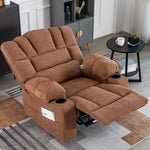 ZUN Massage Recliner Chair Sofa with Heating Vibration W1403P152417