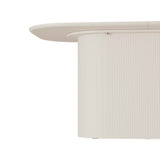 63 " MDF New Cream Style Dining Table and Regular Edge Table, 4-8 Person Dining Table, Vertical 28742696