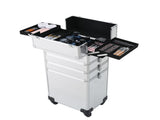 4-in-1 Draw-bar Style Interchangeable Aluminum Rolling Makeup Case Silver 59019860