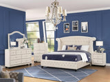 Sophia Modern Style Crystal Tufted Upholstery 7-Drawer Dresser finished with Velvet Fabric made with B009136649