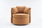 ZUN 029-Teddy Fabric Swivel And Storage Chair With Back Cushion For Living Room,Khaki W527P166252