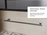 56-60.in W x 72.in H Pivot Shower Door, 1/4 inch Thick Clear Tempered Glass Swing Shower Door with W3048P353738