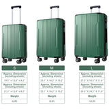 Luggage Sets 3 Piece, Hard shell ABS Lightweight Durable Suitcases with Double Spinner Wheels N730P244921F