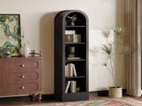 67"H Small Arched Bookcase, Mid Century Modern 5-Tier Arched Bookcase with Open Display W757P506857