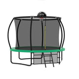 10FT Pumpkin Trampoline, Outdoor Trampoline with Basketball Hoop, Enclosure Net and Ladder W1163P148156