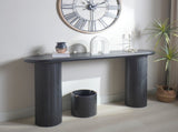 Wood Table, Modern Black Table, 56" W fluted entryway table,Black Entry Table Narrow W2729P239171