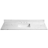 60"x 22" bathroom stone vanity top engineered color undermount ceramic sink and 3 faucet hole W1059P228099