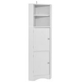 ZUN Tall Bathroom Corner Cabinet, Freestanding Storage Cabinet with Doors and Adjustable Shelves, MDF 55457419