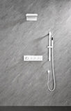Wall mounted waterfall shower system with hand shower, sliding bar W2287P294324