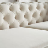 86'' W Luxury Modern Tufted Sofa with 2pcs of toss pillows for Living Room ,Bedroom,Beige Color W579P303655