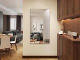 60"x40" Oversized Modern Rectangle Bathroom Mirror with Silver Frame Decorative Large Wall Mirrors W708P297600