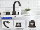 Widespread Bathroom Faucet Oil Rubbed Bronze 2 Handle 8 inch 3 Hole 360&degSwivel Spout Vanity 50765054