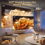 Projector with WiFi 6 and Bluetooth 5.4, Highlight Native 1080P Outdoor Movie Projector, FUDONI Home 93769276