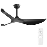 New Arrival 38-Inch Black Ceiling Fan Without Light,3 ABS Blades&Powerful DC Motor,1/4/8H Timer 31437932