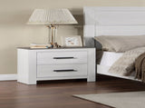 White Color 1pc Nightstand Paper veneer Bedroom Furniture 2-Drawers Bedside Table B011137848
