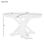 ZUN Retro Functional Extendable Dining Table with a 12" Leaf for Dining Room and Living Room 64554681