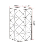 23.62"Height Three-dimensional Embossed Pattern Design Retro Side Table Retro Wooden Nightstand W757P250946