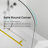 31 in. W * 55 in. H Frameless Shower Doors for Bathtub, 1/4" Thick SGCC Tempered Glass Door, W1552P189604