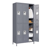 ZUN 6 Door 72"H Metal Lockers With Lock for Employees,Storage Locker Cabinet for Home Gym Office School 70100084