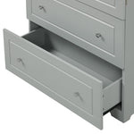 ZUN Wide Bathroom Storage Cabinet, Freestanding Storage Cabinet with Two Drawers and Adjustable Shelf, 93848651